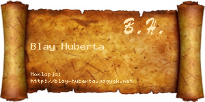 Blay Huberta névjegykártya